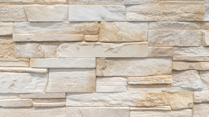 brick wall white stone beige brickwork background stones texture design