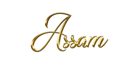 India City Name Gold Text for event backdrop