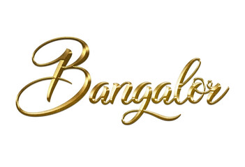 India City Name Gold Text for event backdrop