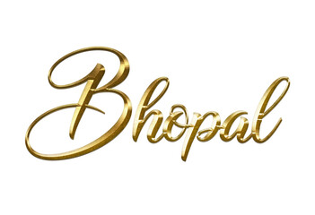 India City Name Gold Text for event backdrop