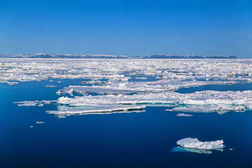 Drift ice outside the Svalbard coast