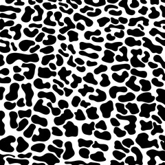 Vector black leopard, cheetah and jaguar print pattern animal seamless. Leopard, cheetah and jaguar skin abstract for printing or home decorate and more. © onamonstudio