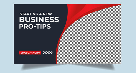 Naklejka premium Editable youtube thumbnail design for any youtube videos customizable video thumbnail design video cover fully editable thumbnail template for social media concept. 