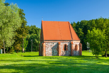 Chapel of Saint George from the early 15th century, Banie village in West Pomeranian Voivodeship, Poland.