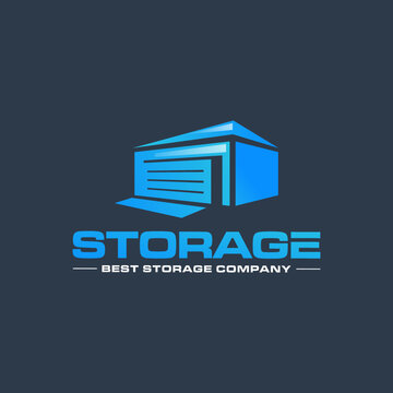 Illustration vector graphic of self storage company logo design template