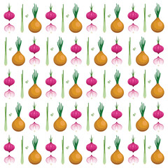 Onion food pattern vegetable vector illustration fruits design healthy fresh vegetables