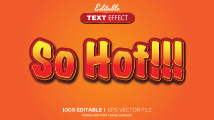 3D editable text effect hot theme