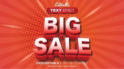 3D editable text effect big sale theme