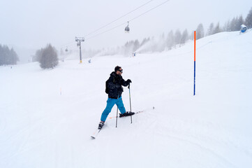skier on the slope