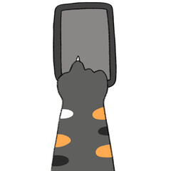 Cartoon cute paw cats clipart.