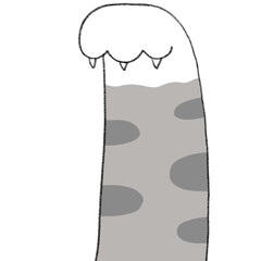 Cartoon cute paw cats clipart.