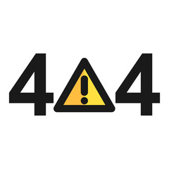 404 error line icon. Error on browser. Internet breakdown  illustration