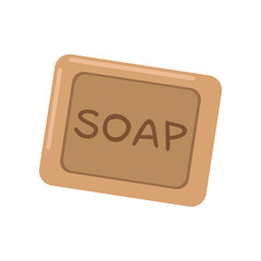 Recycle and reusable bar of soap cartoon illustration. Eco soap. No plastic bags, reduce, reuse, recycle, go green slogan. Zero waste, ecology concept