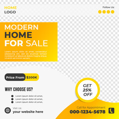 Real estate social media post bundle design, modern Real Estate social media post Template, Real estate social media post web banner template design