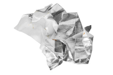 Crumpled wrapping isolated