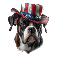 American patriot dog puppy vector illustration graphic