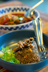 Local food style in northern Thailand-khao kan jin.