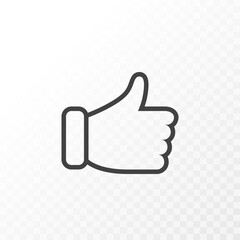 Obraz premium Outline style ui icons collection. Vector black linear illustration. Social media thumbs up like line symbol isolated on background, Design element.