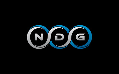 NDG Letter Initial Logo Design Template Vector Illustration