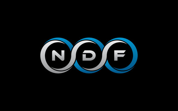 NDF Letter Initial Logo Design Template Vector Illustration