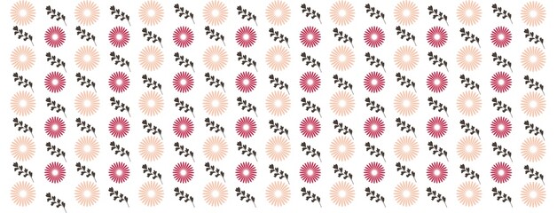 flowers and leaves pattern