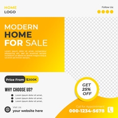 Real estate social media post bundle design, modern Real Estate social media post Template, Real estate social media post web banner template design	