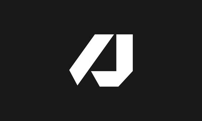 AJ Letter Logo, Monogram Vector Icon Template.