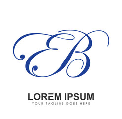 Initial Monogram Logo Letters  EB