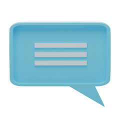 3D Chat speech bubble icons Isolated on transparent background PNG file format.