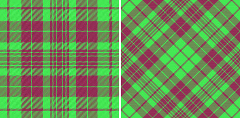 Fabric vector check. Pattern plaid texture. Background tartan textile seamless.