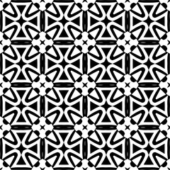 Fototapeta premium Vector pattern in geometric ornamental style. Black and white color.Seamless pattern.