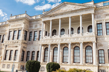 Dolmabahce Palace Painting Museum overlooking the garden in Istanbul