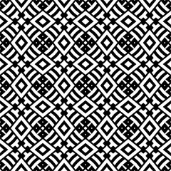 Vector pattern in geometric ornamental style. Black and white color.Seamless pattern.