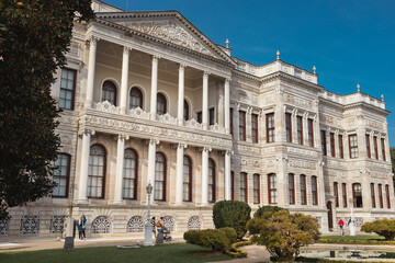 Dolmabahce Palace Painting Museum overlooking the garden in Istanbul