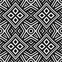 Vector pattern in geometric ornamental style. Black and white color.Seamless pattern.
