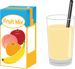 ミックスジュースのイラスト