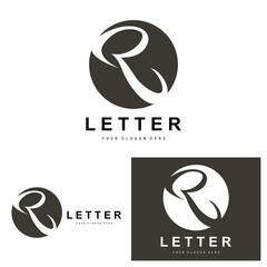 R Letter Logo, Vector Alphabet Symbol, Design For Brand Logos With Initial Letter
