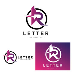 R Letter Logo, Vector Alphabet Symbol, Design For Brand Logos With Initial Letter