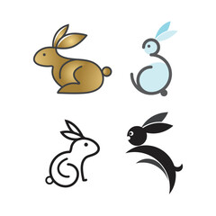 rabbit logo vector