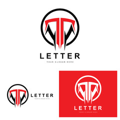 T Letter Logo, Modern Letter Style Vector, Design Suitable For Product Brands With T Letter
