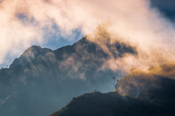 waterfall in the deep jungle in thailand