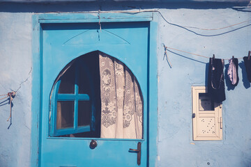 Colorful houses and tiny narrow streets on Procida Island, Italy.