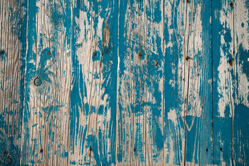 Fototapeta na wymiar Old blue wooden background