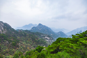 Natural scenery of Huangshan Scenic Area in Anhui Province