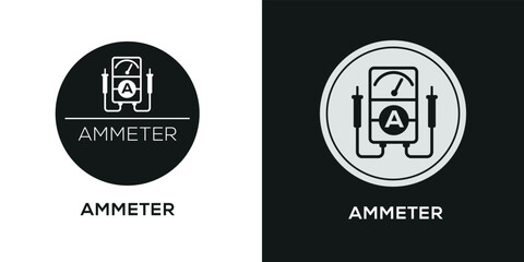 Fototapeta premium Creative (Ammeter) Icon, Vector sign.