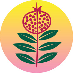 Obraz premium sketch hand drawing of wild leaves and flowers for Indian folk art kalamkari style textile printing, logo, wallpaper