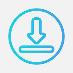 Download icon in gradient style about essentials, use for website mobile app presentation