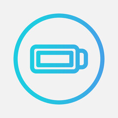 Full battery icon in gradient style about essentials, use for website mobile app presentation