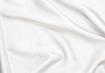 Smooth elegant white silk fabric or satin luxury cloth texture for abstract background