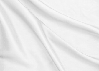 Fototapeta na wymiar Smooth elegant white silk fabric or satin luxury cloth texture for abstract background